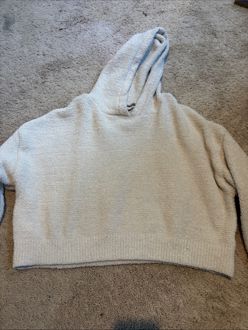 Sincerely Jules Cream Textured Sherpa Hoodie